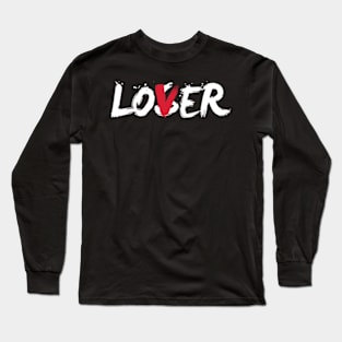 Loser Lover Drip Retro white and black Tee For Men Women Long Sleeve T-Shirt